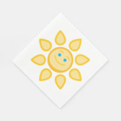 スマイルサンハッピー顔 スタンダードランチョンナプキン (角)