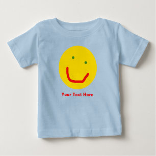 スマイルサンハッピー顔 ベビーTシャツ