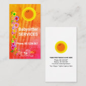 スマイルサンレイズフラワーズデカラフルイケアナニー 名刺 (正面/裏面)