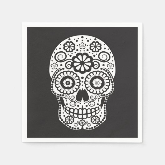 スマイルシュガースカル スタンダードカクテルナプキン (正面)