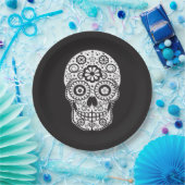 スマイルシュガースカル ペーパープレート (パーティー)