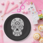 スマイルシュガースカル ペーパープレート (パーティー)