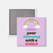 スマイルスクエアマグネットで朝をスタート マグネット (正面/裏面)