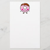 スマイルスプリンクルドーナツキャラクターアート 便箋 (正面)