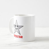 スマイルスーパースターキャラクターシルバーカラースター コーヒーマグカップ (正面左)