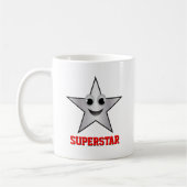 スマイルスーパースターキャラクターシルバーカラースター コーヒーマグカップ (左)