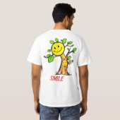 "スマイルツリー" ポジティブな気分 Tシャツ (裏面フル)
