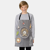 スマイルドッグアイシングクッキー エプロン (着用した状態)