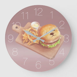 スマイルドッグバーガー ラージ壁時計