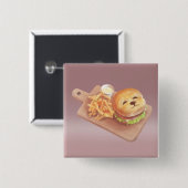 スマイルドッグバーガー 缶バッジ (正面&裏面)