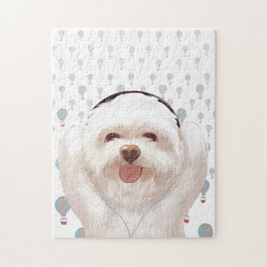 スマイルドッグ聞はヘッドフォンで音楽に ジグソーパズル (縦)