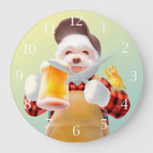 スマイルドッグ飲みビール