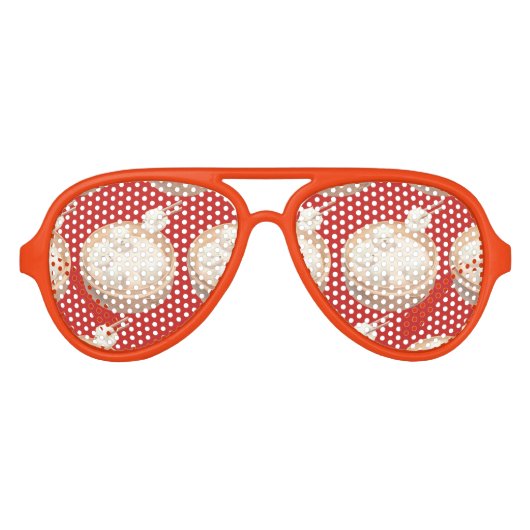 スマイルドッグ – シャオロンバオデライト アビエーターサングラス (正面)