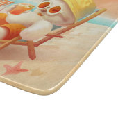 スマイルドッグ – ビーチモードオン カッティングボード (角)