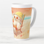 スマイルドッグ – ビーチモードオン カフェラテマグ (右アングル)