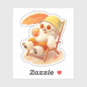 スマイルドッグ – ビーチモードオン シール (シート)