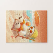 スマイルドッグ – ビーチモードオン ジグソーパズル (横)