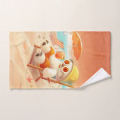 スマイルドッグ – ビーチモードオン バスタオルセット (ハンドタオル)