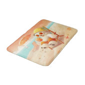 スマイルドッグ – ビーチモードオン バスマット (アングル)