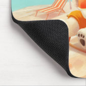 スマイルドッグ – ビーチモードオン マウスパッド (コーナー)