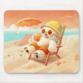 スマイルドッグ – ビーチモードオン マウスパッド (正面)