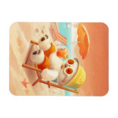 スマイルドッグ – ビーチモードオン マグネット (横)