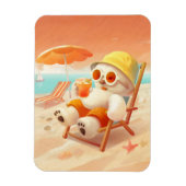 スマイルドッグ – ビーチモードオン マグネット (縦)