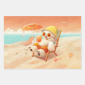 スマイルドッグ – ビーチモードオン ラッピングペーパーシート (正面3)