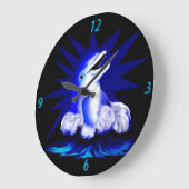 スマイルドルフィン ラージ壁時計 (傾斜)