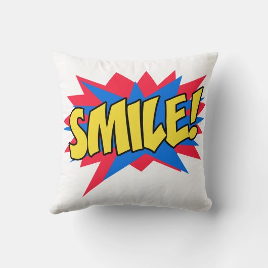 スマイルハッピーアポップ・アートのート クッション (裏面)