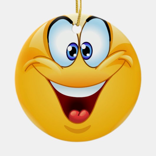 スマイルハッピー顔フレンドシップオーデネット – SRF セラミックオーナメント (正面)
