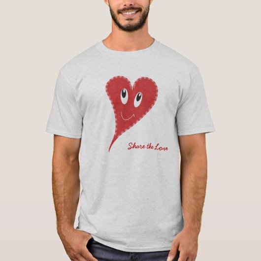 スマイルハート バレンタイン Tシャツ (正面)