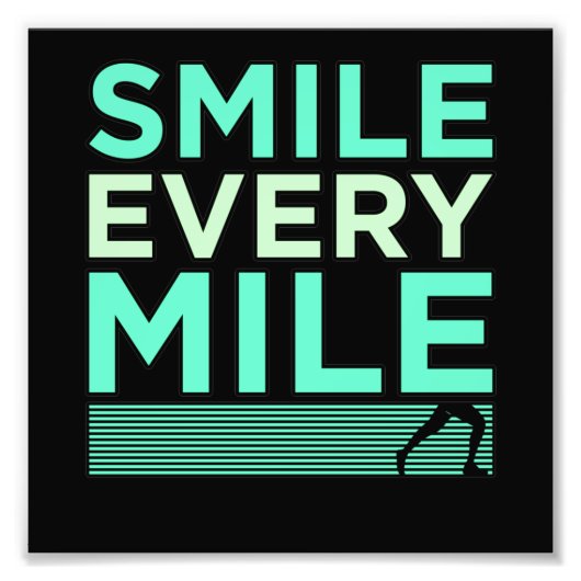 スマイルハーフマラソンランナーランニングの愛 フォトプリント            (正面)