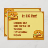 スマイルバーガーBBQパーティー 招待状 (正面/裏面)