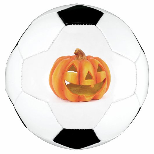 スマイルパンプキンハロウィーンのカボチャのちょうちんハロウィーン サッカーボール (正面)