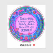 スマイルビッグ勇気付けられるピンクフローラ吸光度 シール (シート)