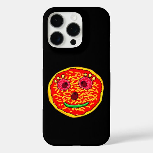 スマイルピザ顔イラストデザイン Case-Mate iPhoneケース (裏面)