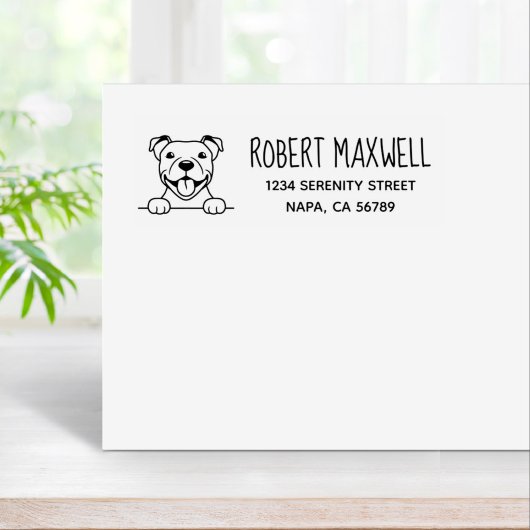 スマイルピットブルドッグ差出人住所 ラバースタンプ