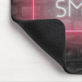 スマイルピンクネオンサインマウスパッド マウスパッド (コーナー)