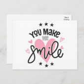 スマイルピンクハートラブ考えハートズオブユー 案内ポストカード (正面/裏面)