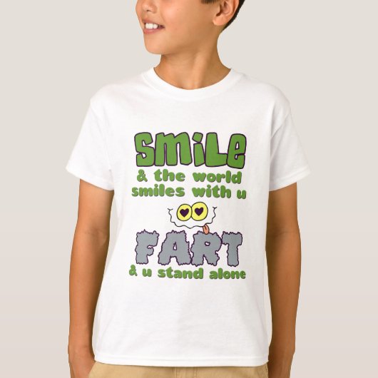 スマイルファートシャツ – 選択スタイル&カラー Tシャツ (正面)