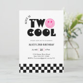 スマイルフェイスレトロ2 クールな誕生日 招待状 (スタンド正面)