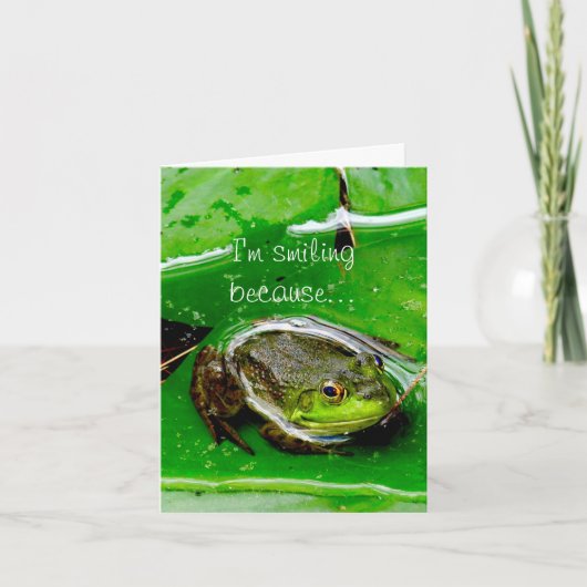 スマイルフロッグノートカード カード (正面)