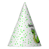 スマイルブライトグリーンイエローアニメ誕生日スネーク パーティーハット (左)