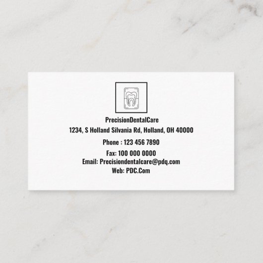 "スマイルブライト:あなたの次の歯のアポイントメントが待っている 予約カード (裏面)