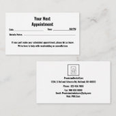 "スマイルブライト：あなたの次の歯のアポイントメントが待っている 予約カード (正面/裏面)