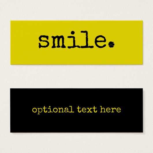 スマイルブラックイエロータイポグラフィ (正面&裏面)