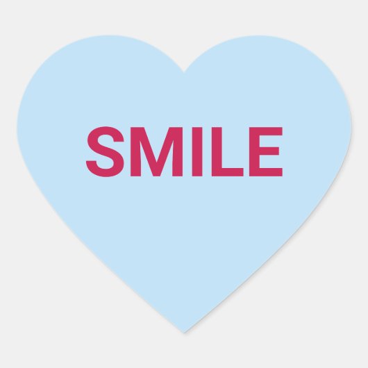 スマイルブルーおもしろいかわいいバレンタインデーの会話 ハートシール (正面)