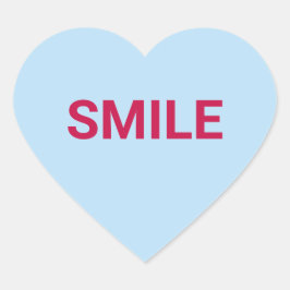スマイルブルーおもしろいかわいいバレンタインデーの会話 ハートシール