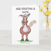 スマイルホース カード (黄色い花)